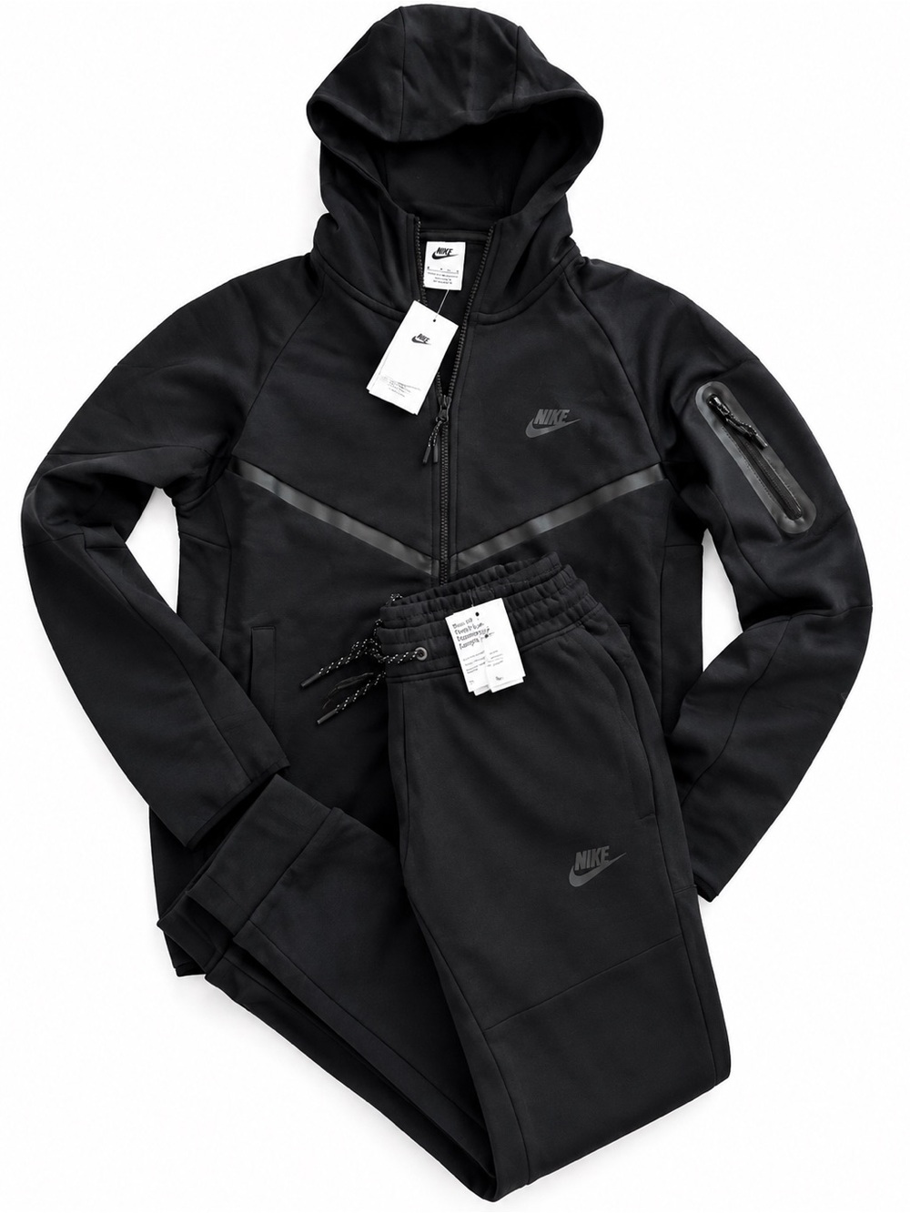 Nike Black Men's Full-Zip Hoodie & Jogger Set